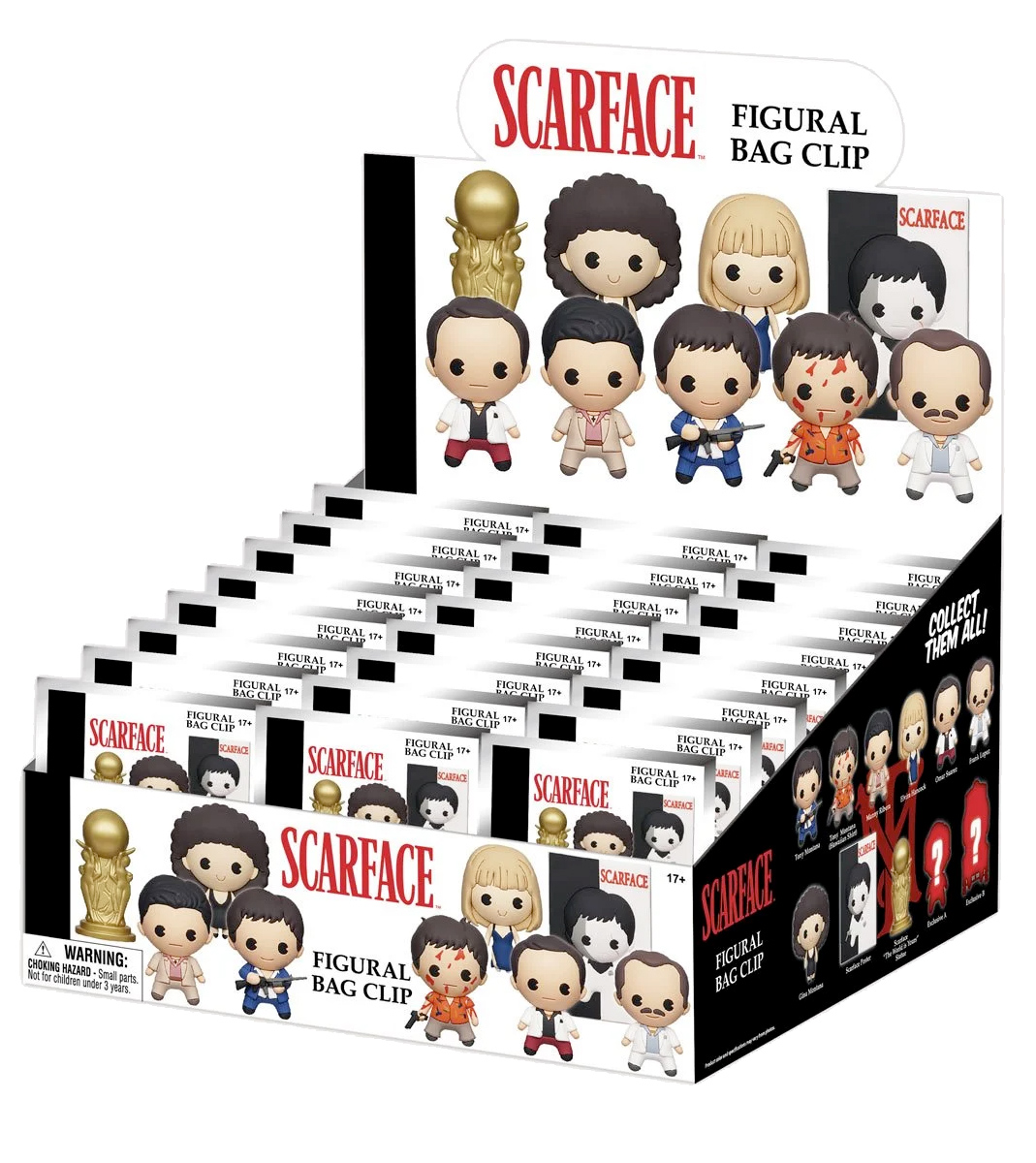 Scarface 3D Figural Bag Clips Keychains from the Al Pacino and Brian De Palma Movie