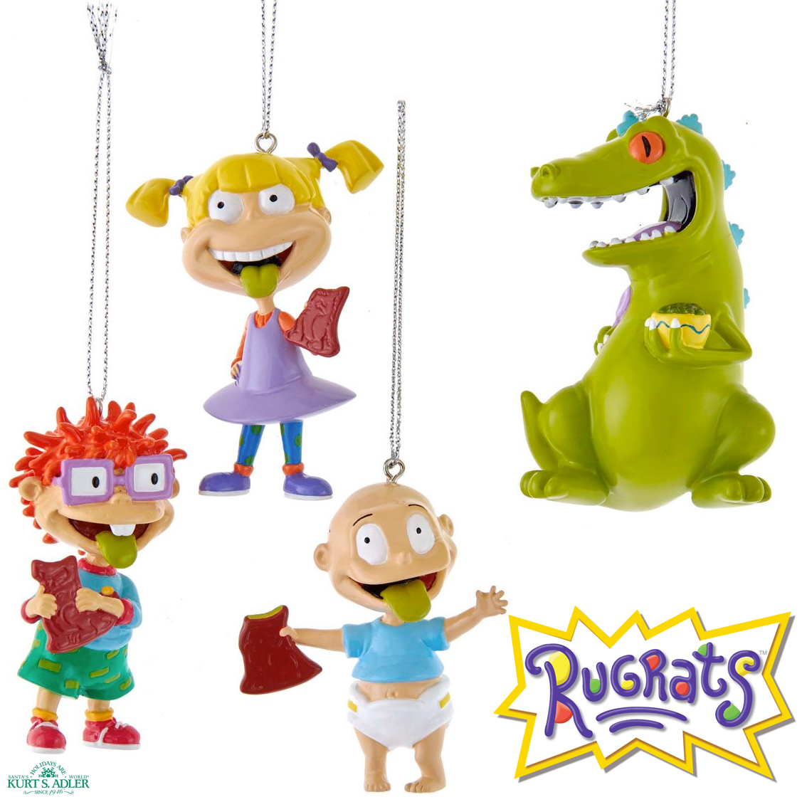 Enfeites de Natal Rugrats: Os Anjinhos com Angelica, Chuckie, Tommy e Reptar
