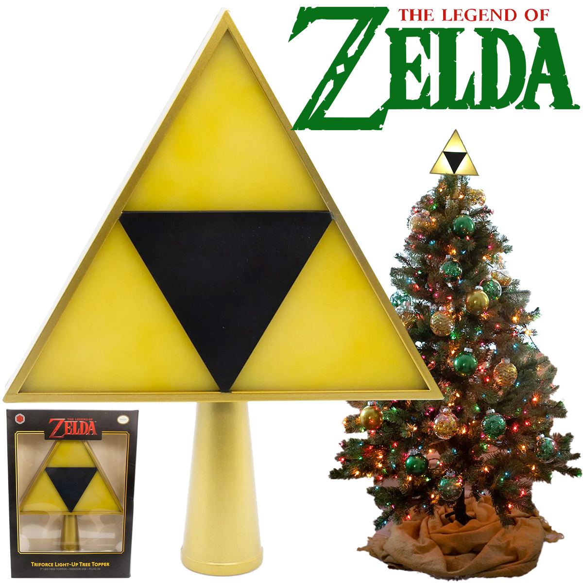 Estrela Triforce Legend of Zelda para decorar a Árvore de Natal no Estilo Hyrule