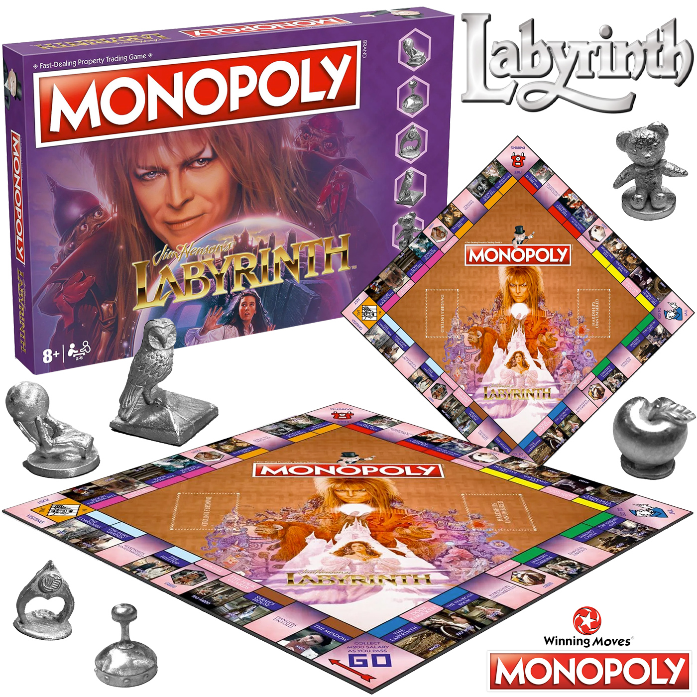 Jogo Monopoly Labirinto - A Magia do Tempo (Labyrinth) de Jim Henson e David Bowie