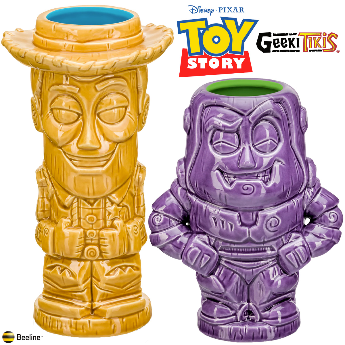 Canecas Toy Story Geeki Tikis com Woody e Buzz Lightyear