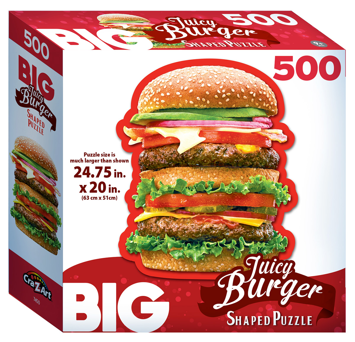 Double-Decker Burger Puzzle with 500 pieces