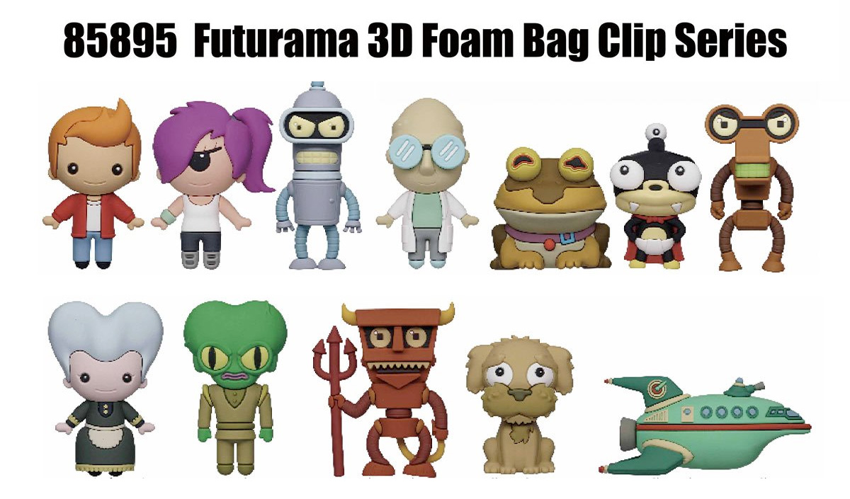 Chaveiros Futurama 3D Figural Bag Clips