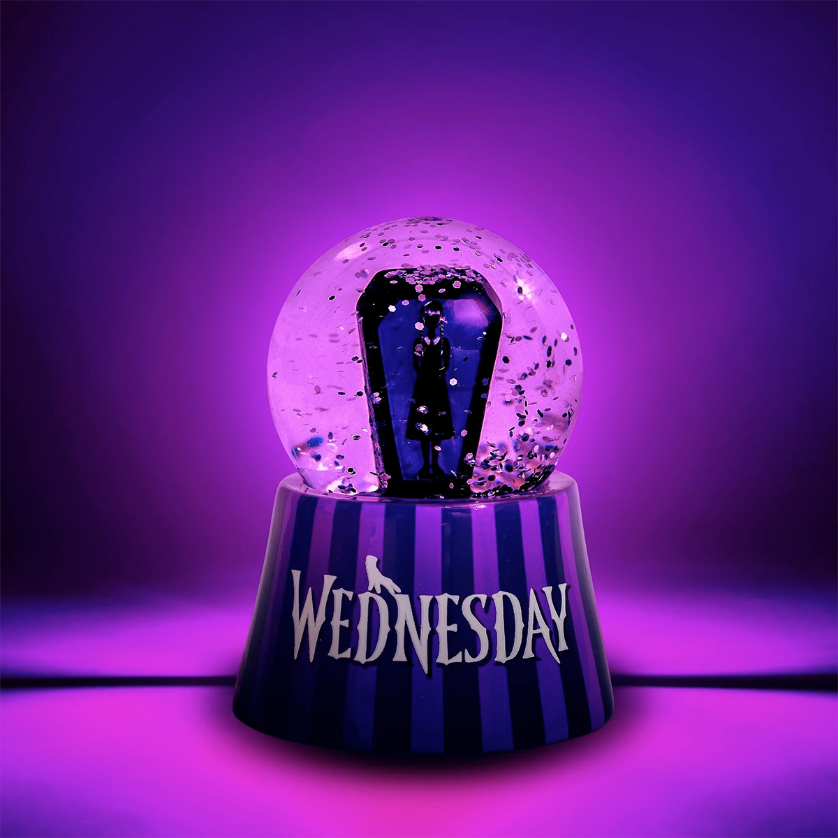Wednesday Addams Snow Globe with Purple Light