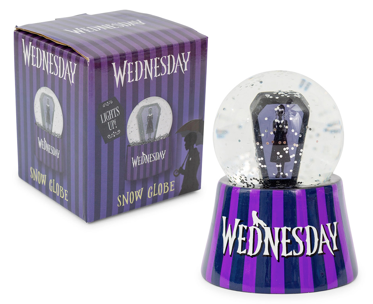 Wednesday Addams Snow Globe with Purple Light