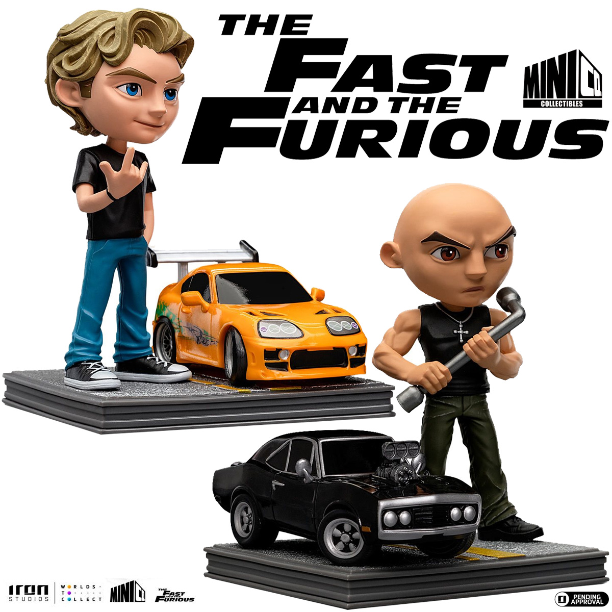 Velozes e Furiosos Mini Co. com Dominic Toretto e Brian O'Conner (Iron Studios)