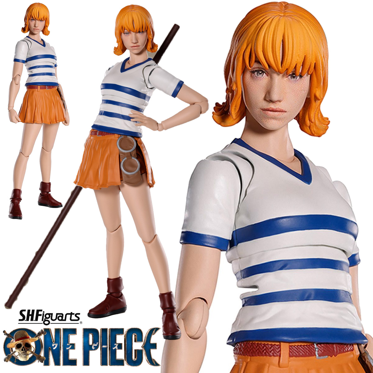 Nami (Emily Rudd) S.H.Figuarts Action Figure One Piece Live Action (Netflix)