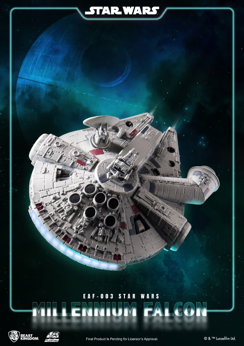 Millennium Falcon Egg Attack Floating Figure with Magnetic Levitation (Star Wars)