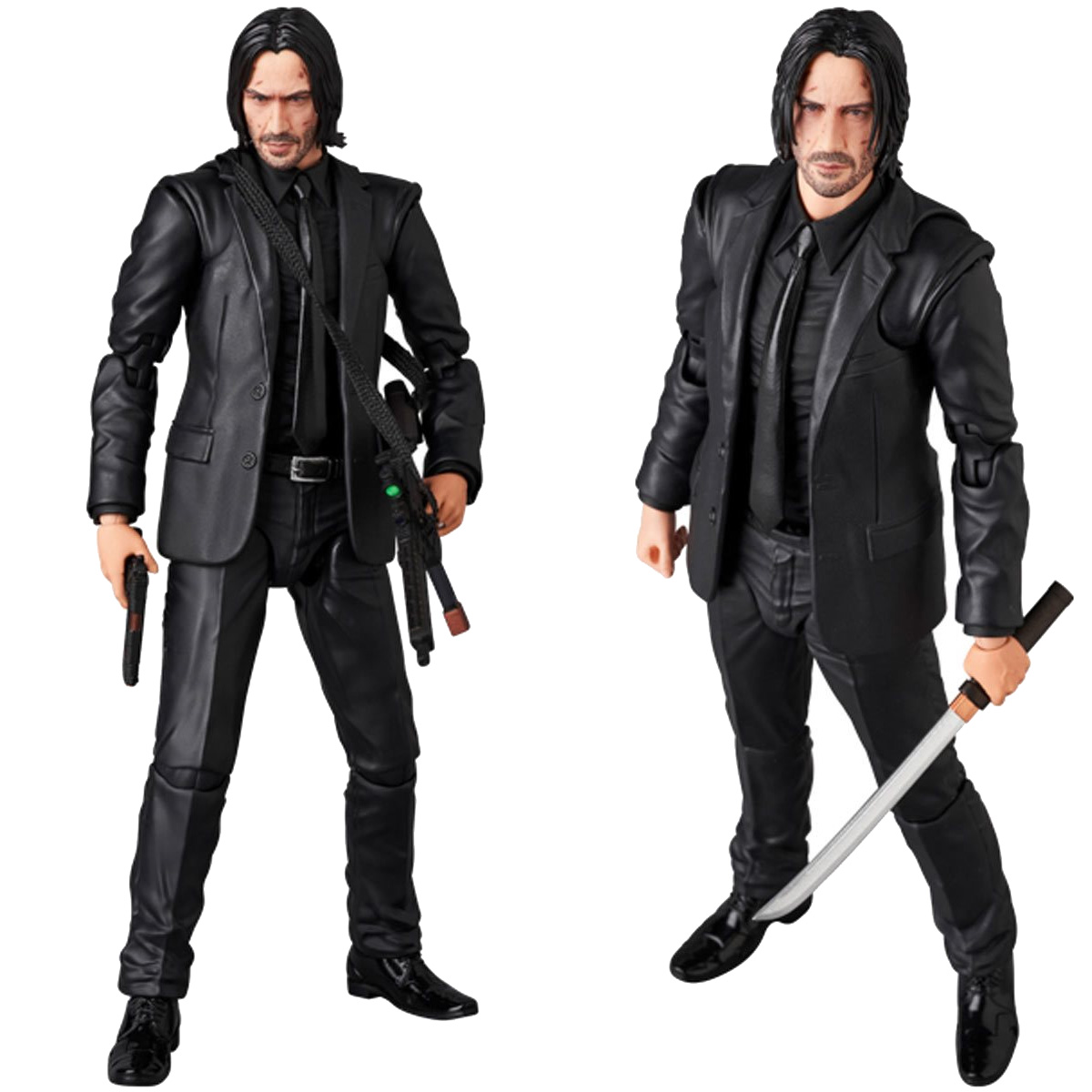 Action Figures MAFEX John Wick (Chapter 3) e Caine (Chapter 4)