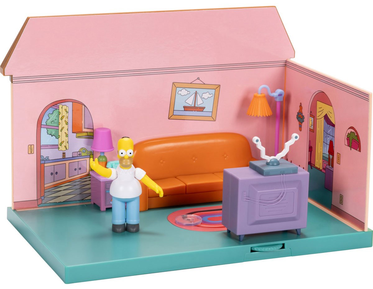 Playset Os Simpsons: Sala de Estar da Casa com Homer Simpson (Jakks Pacific)