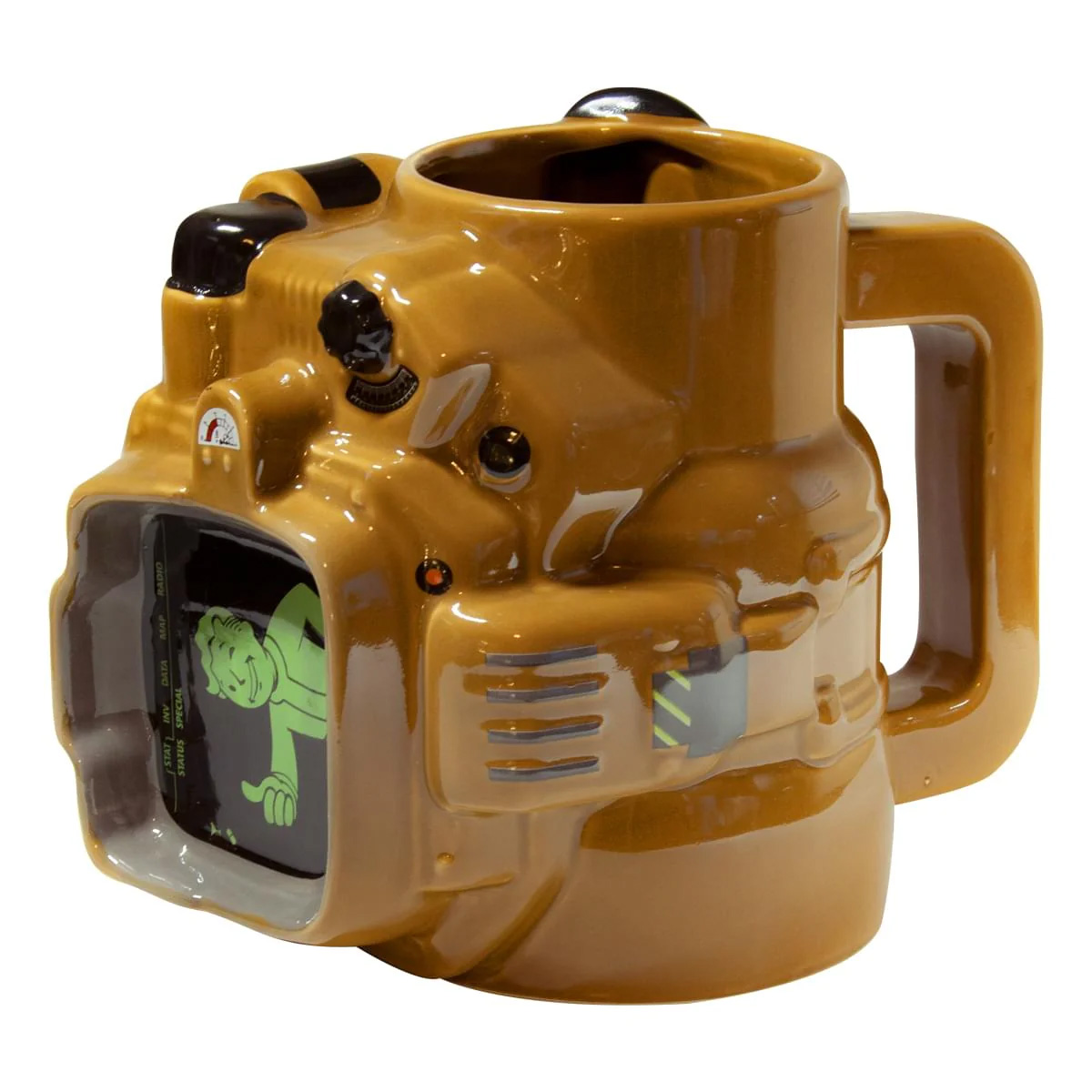 Pip Boy Carved Mug from the Fallout Series