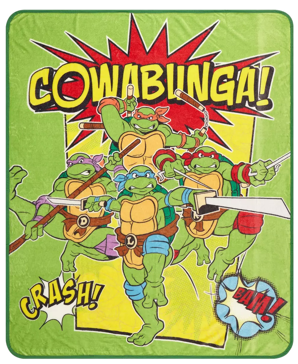 Cowabunga Teenage Mutant Ninja Turtles Throw Blanket!