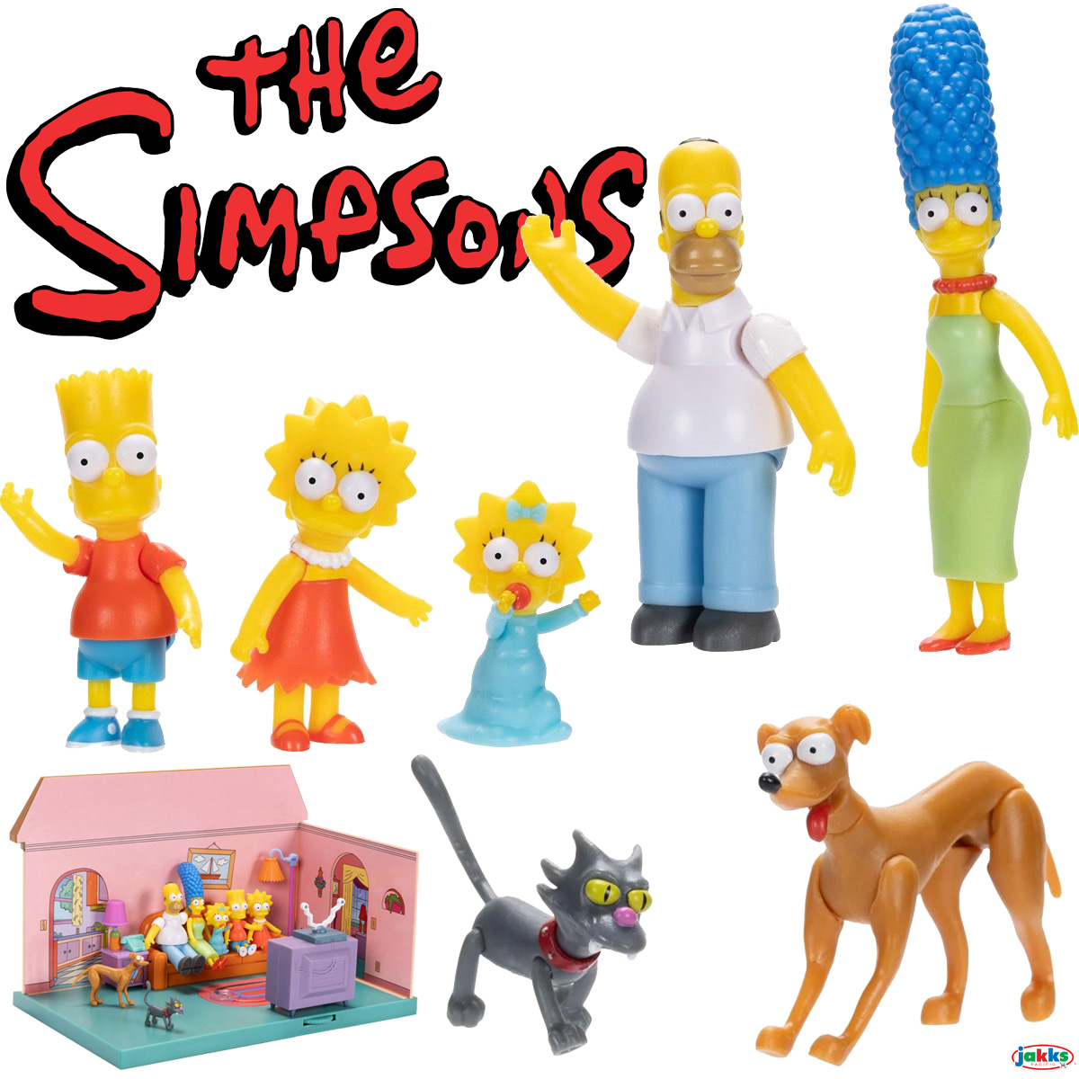 Mini-Figuras Os Simpsons com Bichos de Estimação (Playset Jakks Pacific)