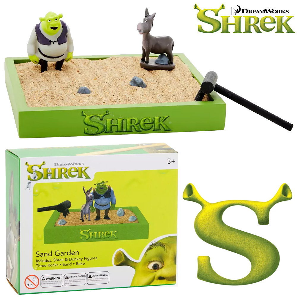 Jardim Zen Shrek DreamWorks com Ogro Verde e Burro Falante