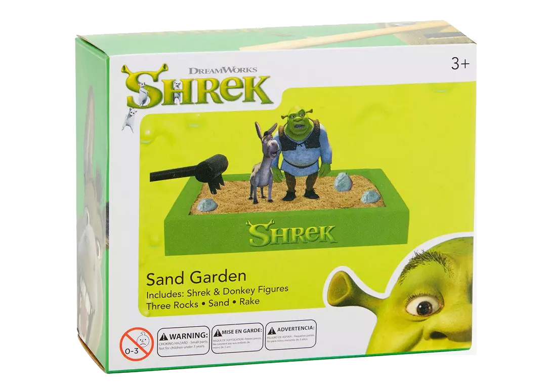 Jardim Zen Shrek DreamWorks com Ogro Verde e Burro Falante