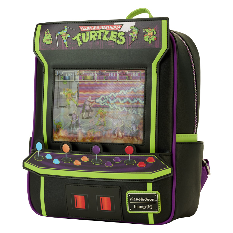 Vintage Arcade Teenage Mutant Ninja Turtles Mini-Backpack with Lenticular Screen