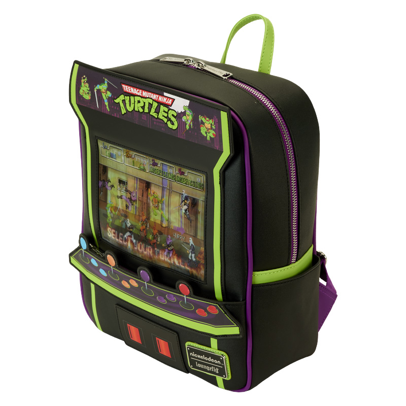 Vintage Arcade Teenage Mutant Ninja Turtles Mini-Backpack with Lenticular Screen