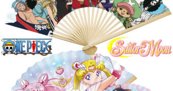 Leques das Séries Anime One Piece e Sailor Moon