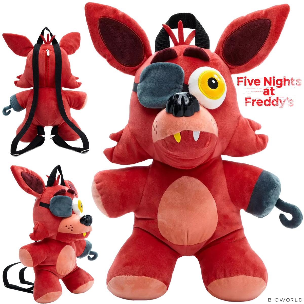 Mini-Mochila de Pelúcia Animatrônico Foxy de Five Nights At Freddy's