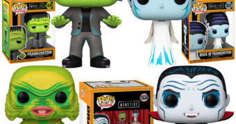 Monstros do Universal Studios Pop! Deco: Drácula, Gill-Man, Frankenstein e Noiva