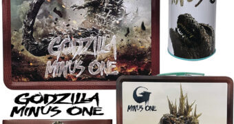 Lancheira de Lata Godzilla Minus One Tin Titans com Garrafa