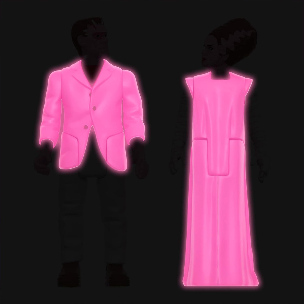 Valentine's Day Frankenstein and the Bride ReAction in Phosphor Pink