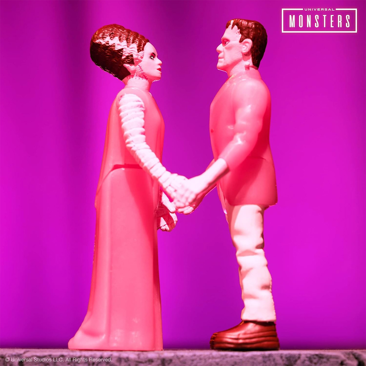 Valentine's Day Frankenstein and the Bride ReAction in Phosphor Pink