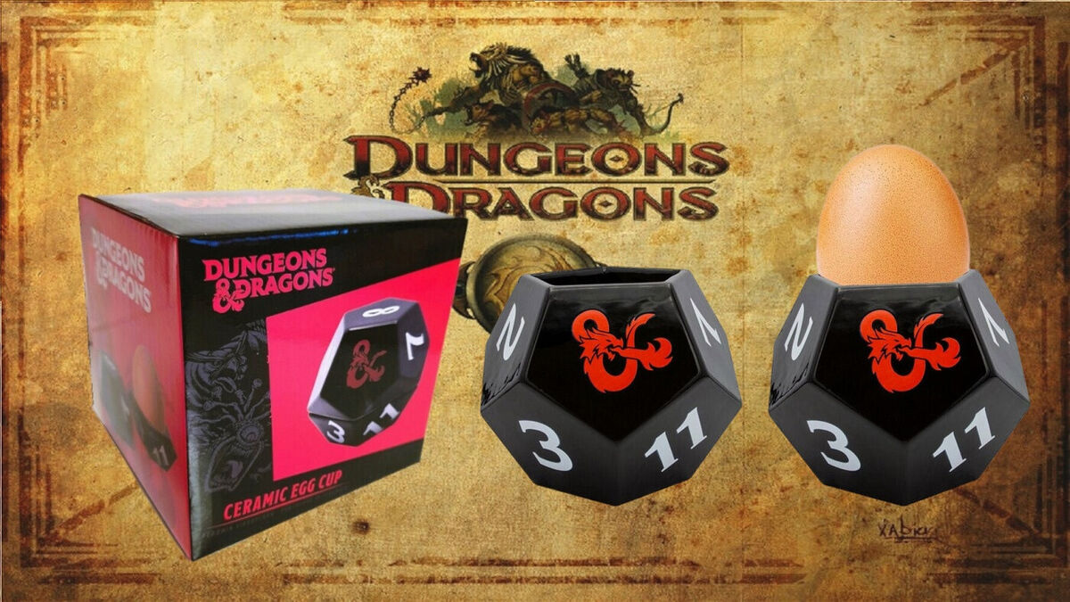 Porta-Ovo Dungeons and Dragons Dado D20 com Saleiro e Pimenteiro