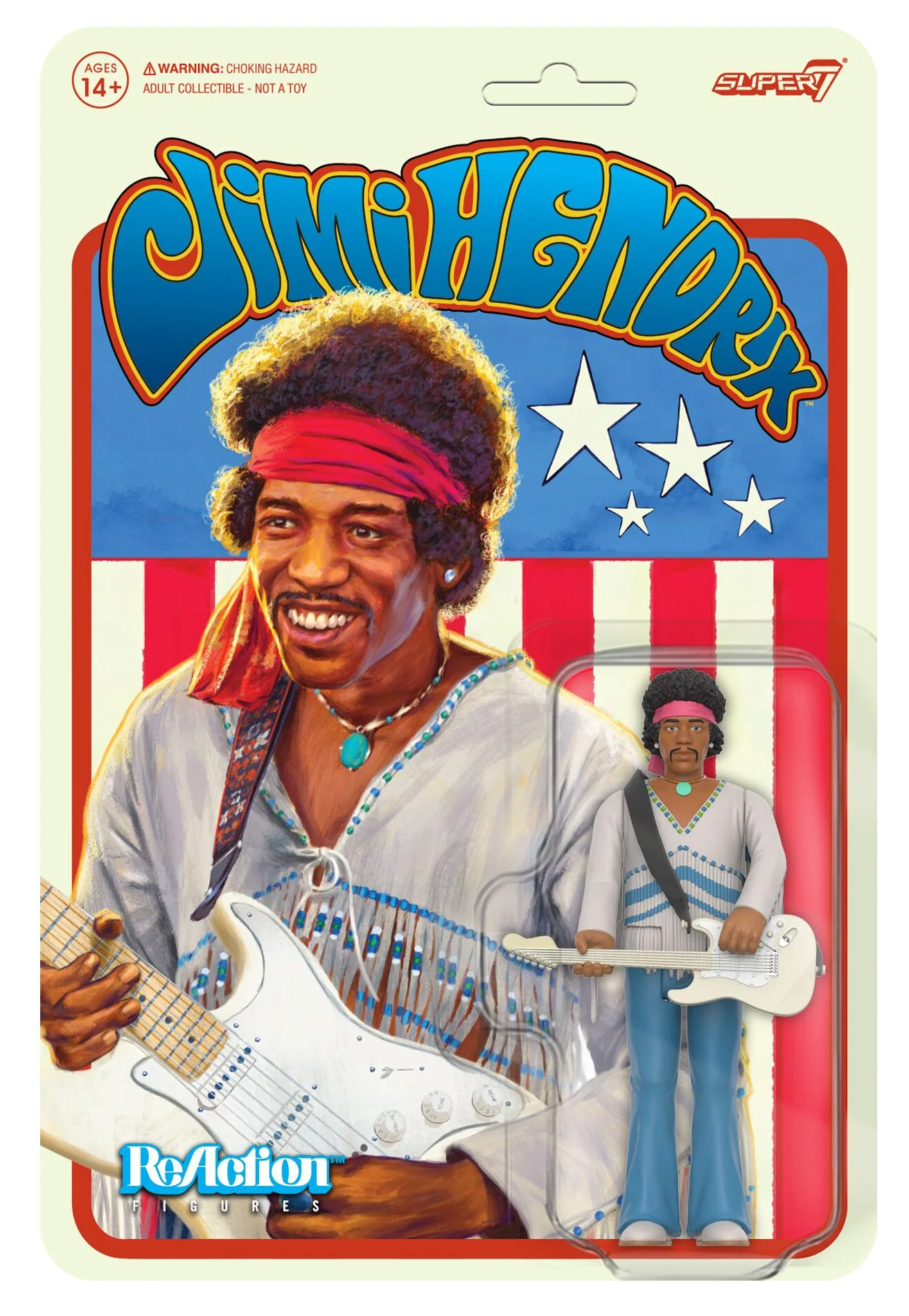 Action Figure Jimi Hendrix ReAction no Festival de Woodstock