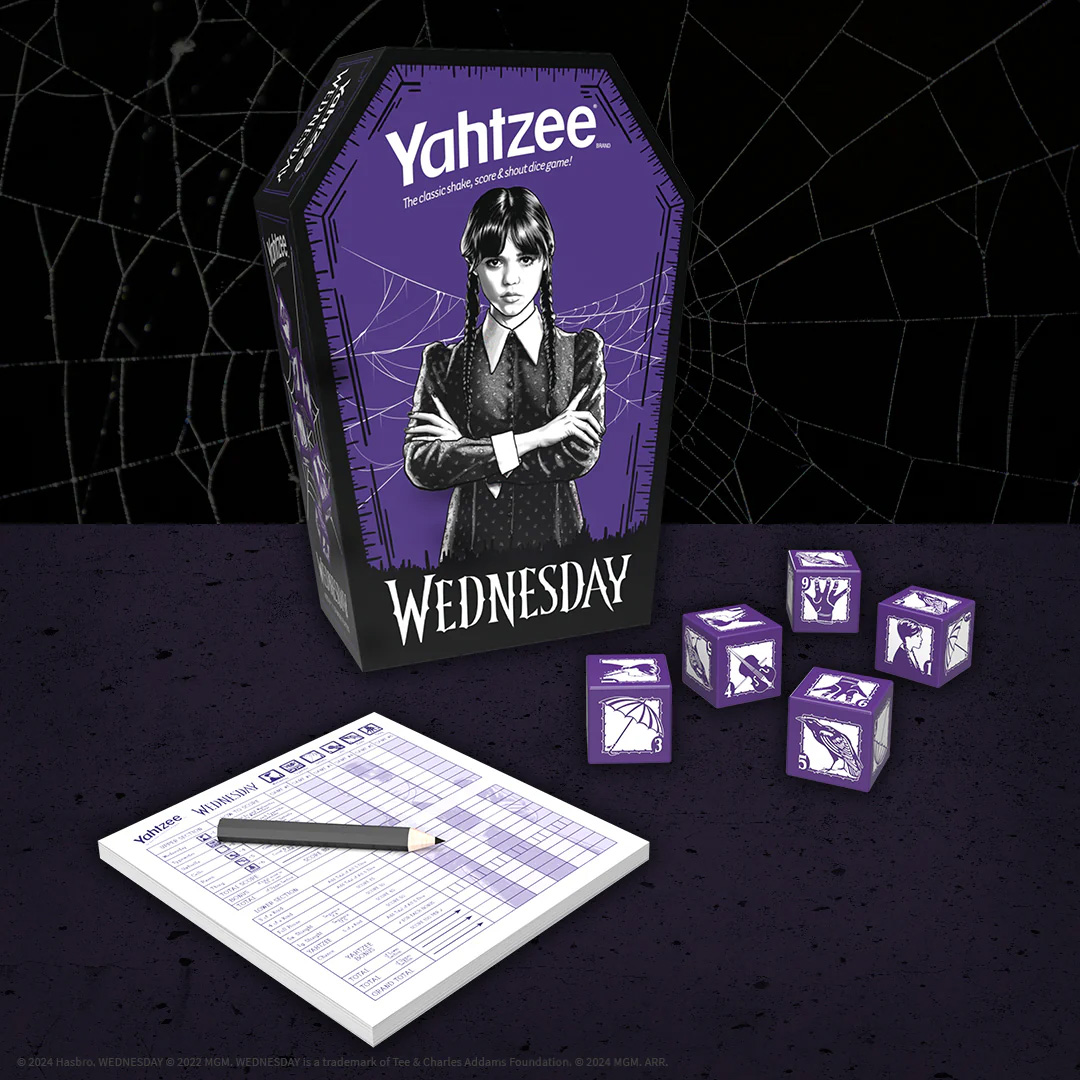 Jogo Yahtzee Wednesday (Wandinha)