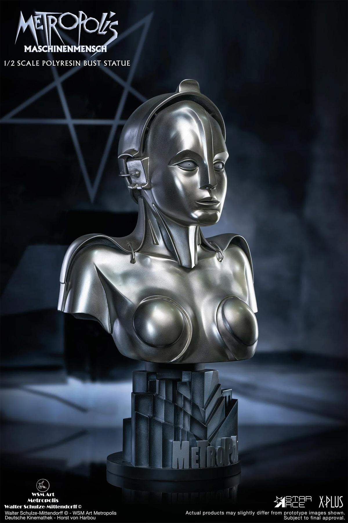 Bust of the Maschinenmensch Maria from the film Metropolis (1927) by Fritz Lang