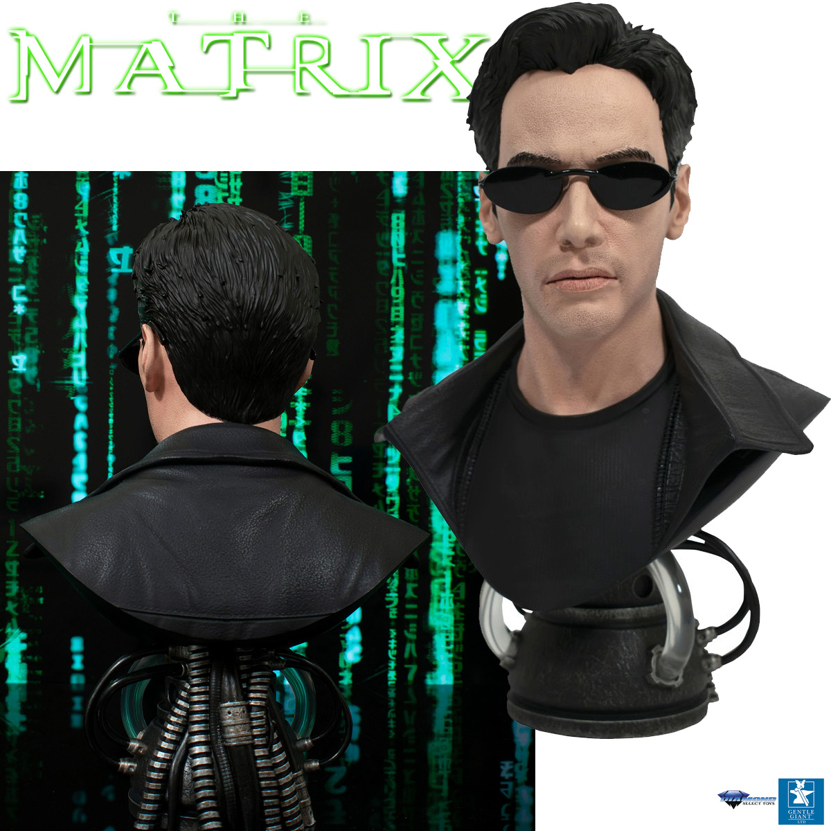 Busto Neo (Keanu Reeves) Legends in 3D em The Matrix de 1999