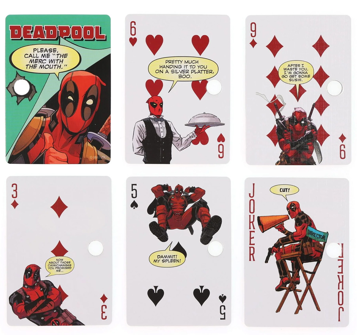 Deck of Cards with Infamous Quotes from Deadpool, the Merc with the Mouth