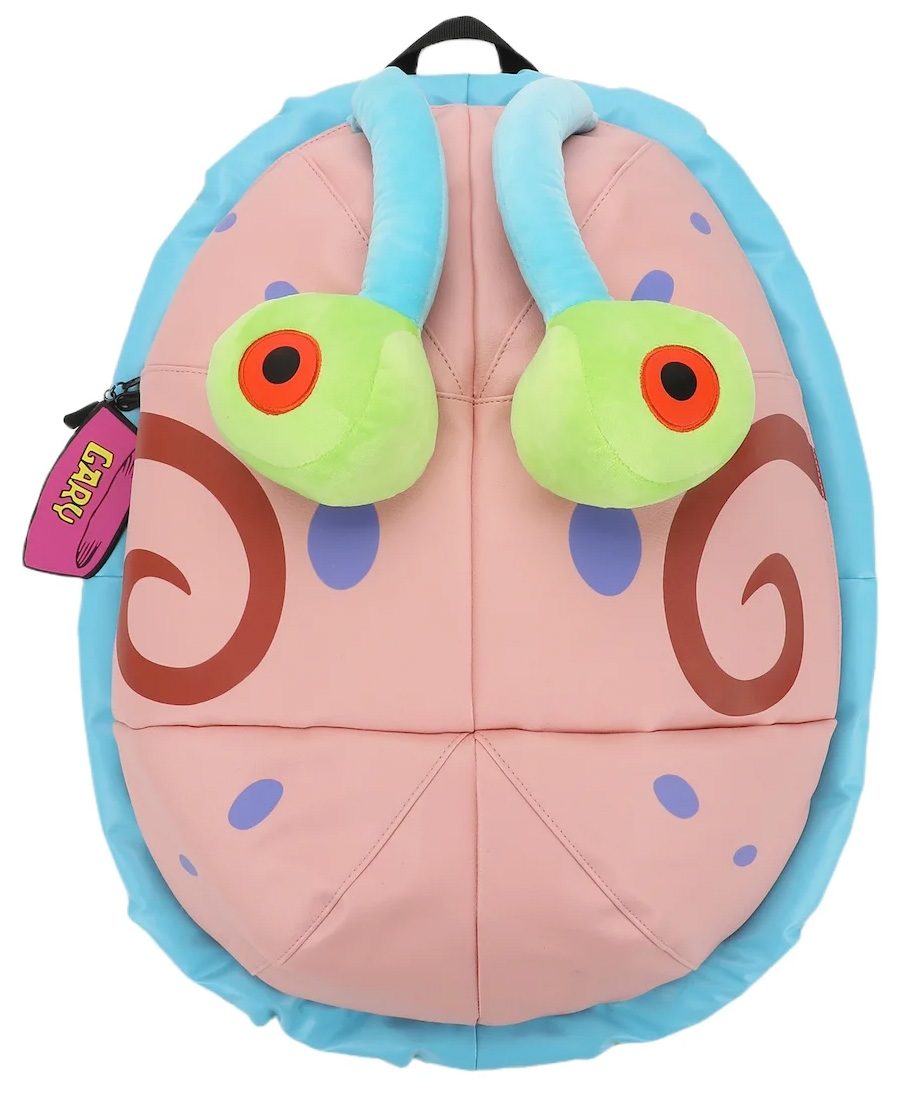 Mochila Gary Caracol com Olhos 3D Bob Esponja Calça Quadrada