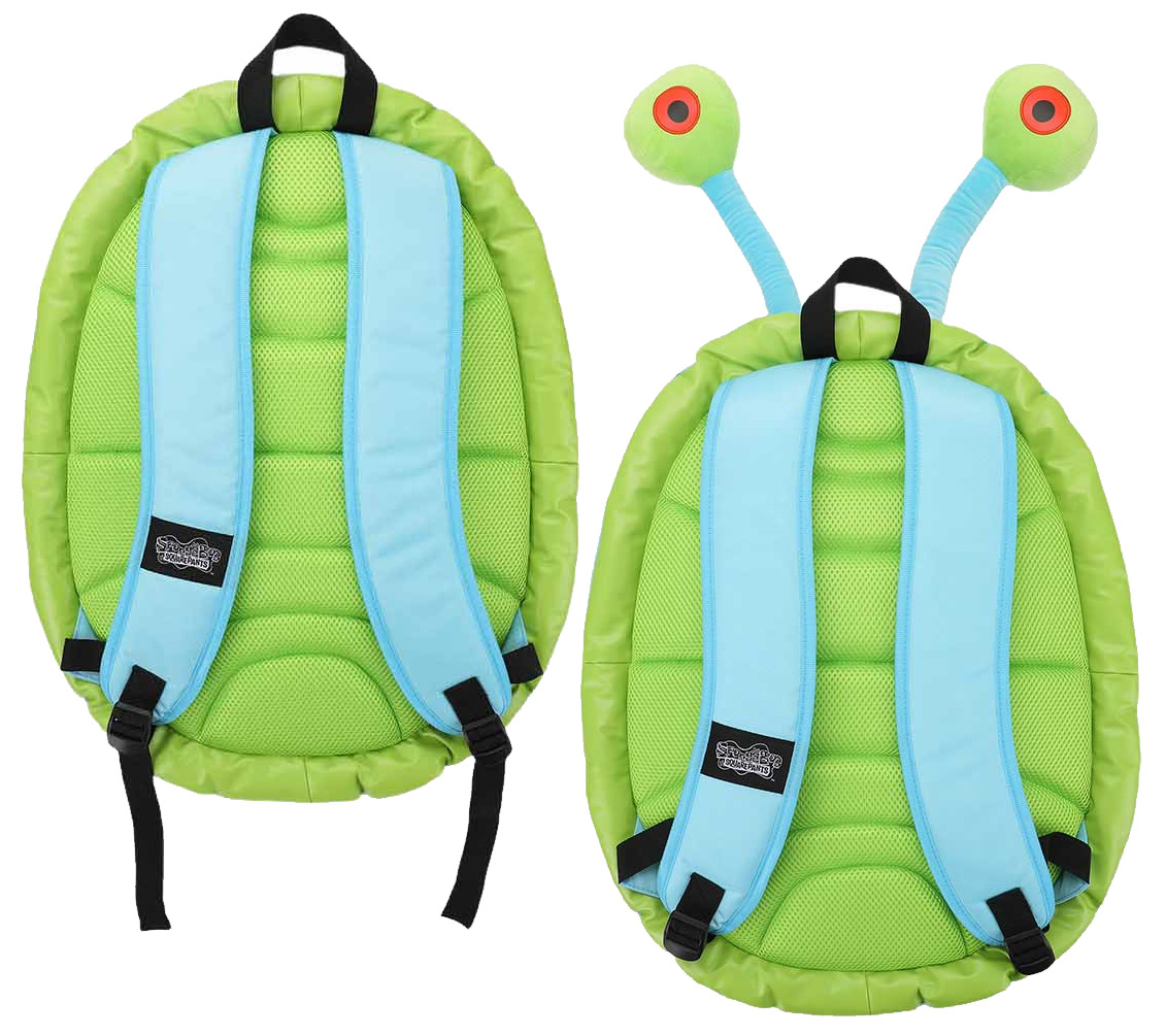 Mochila Gary Caracol com Olhos 3D Bob Esponja Calça Quadrada