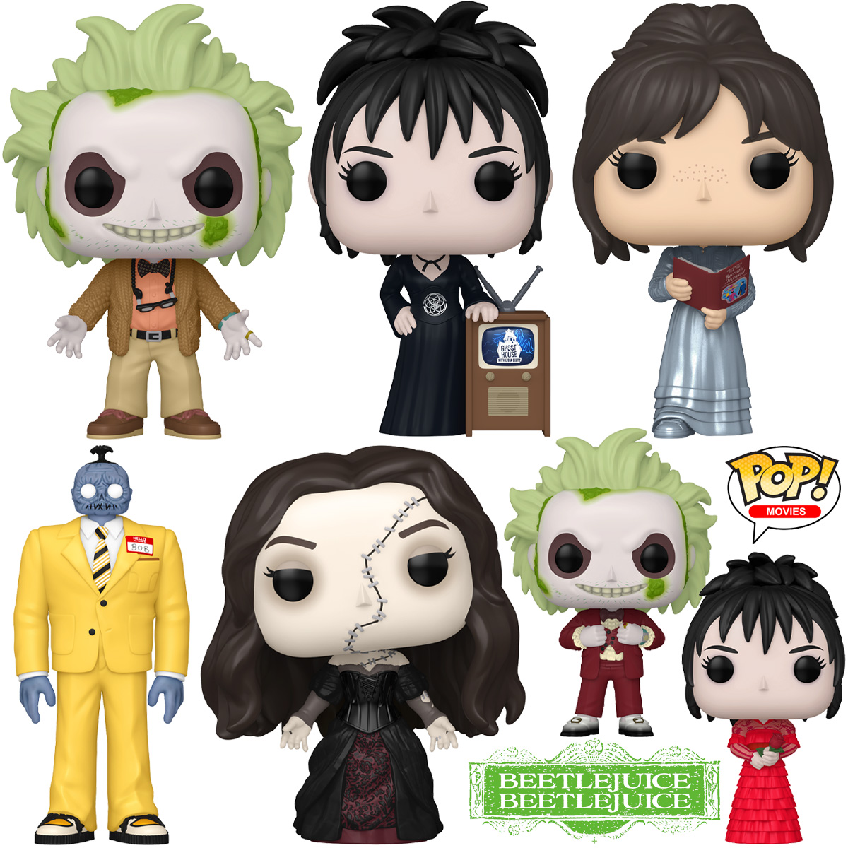 Bonecas Funko Pop! Os Fantasmas Ainda se Divertem: Beetlejuice Beetlejuice (Tim Burton)