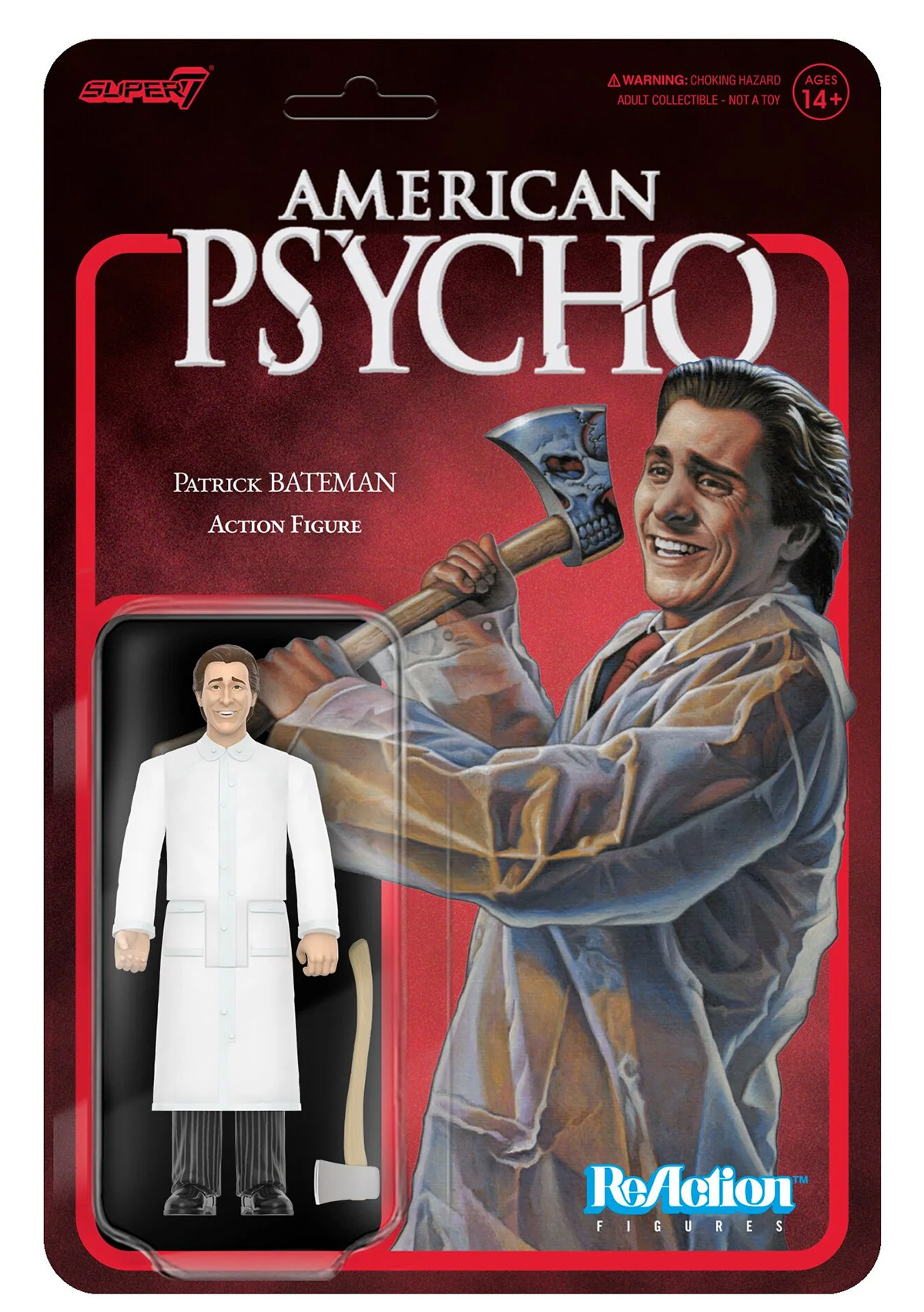 Action Figure Patrick Bateman (Raincoat) ReAction do Filme Psicopata Americano (American Psycho)