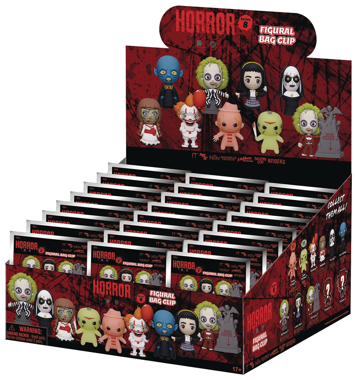 Warner Bros. Horror Movie Keychains 3D Figural Bag Clips (Blind-Box)