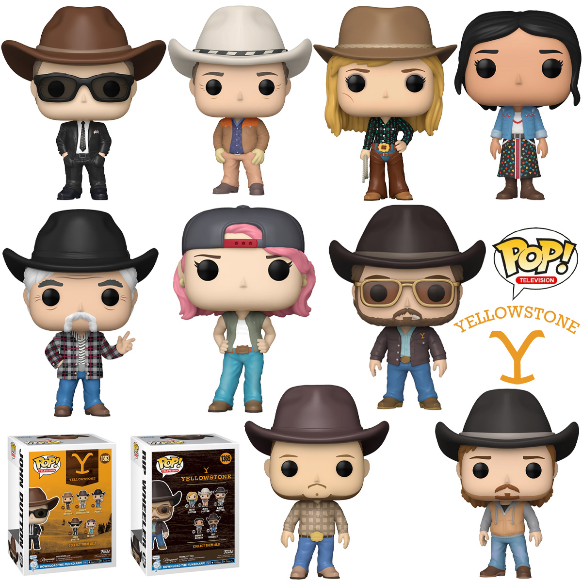 Bonecas e Bonecos Pop! da Série Yellowstone