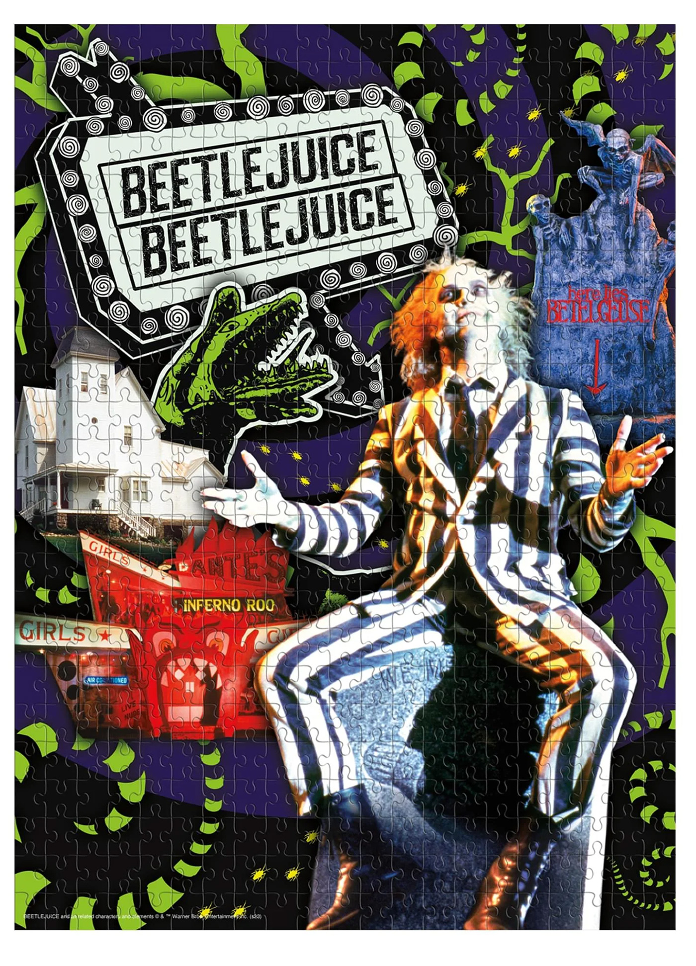 Quebra-Cabeça Beetlejuice Os Fantasmas se Divertem Coffin Box