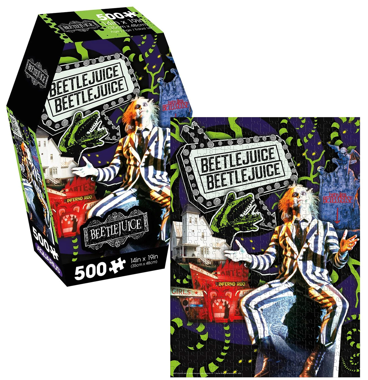 Quebra-Cabeça Beetlejuice Os Fantasmas se Divertem Coffin Box