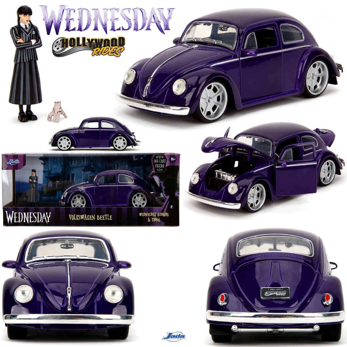 Wandinha (Wednesday) Hollywood Rides com Fusca 1972