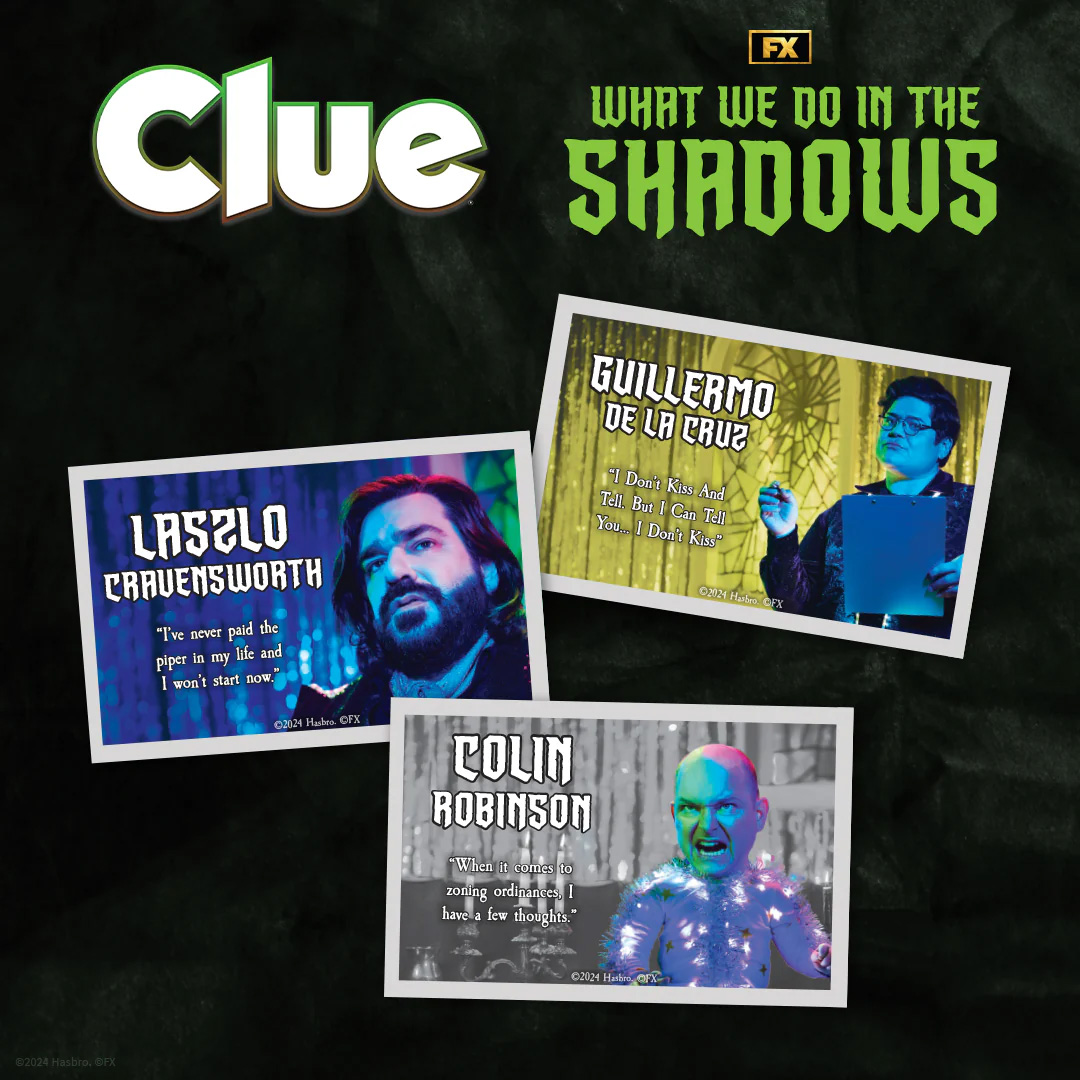 Jogo de Tabuleiro Clue (Detetive) da Série What We Do in the Shadows