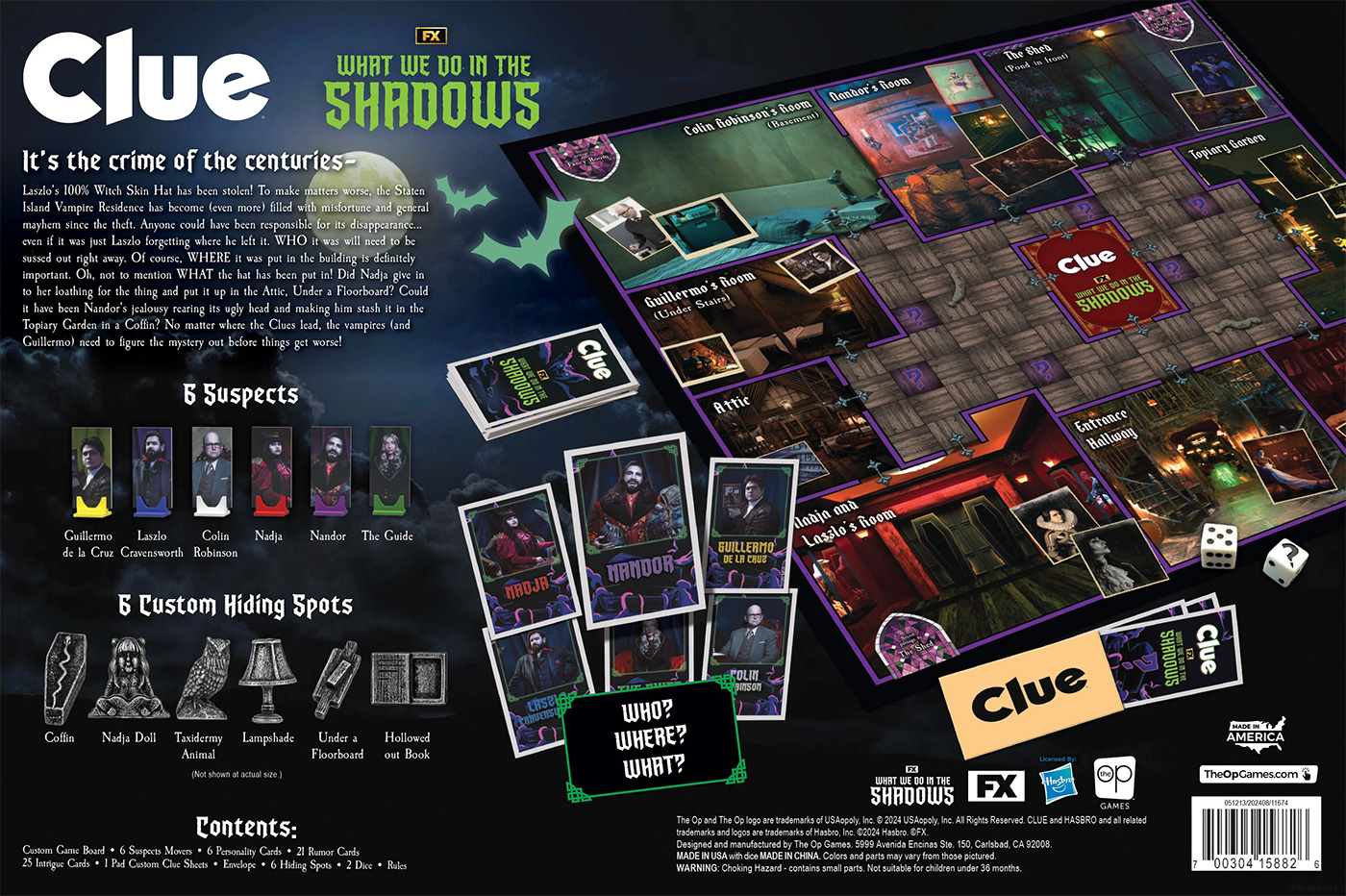 Clue Board Game from the What We Do in the Shadows Series