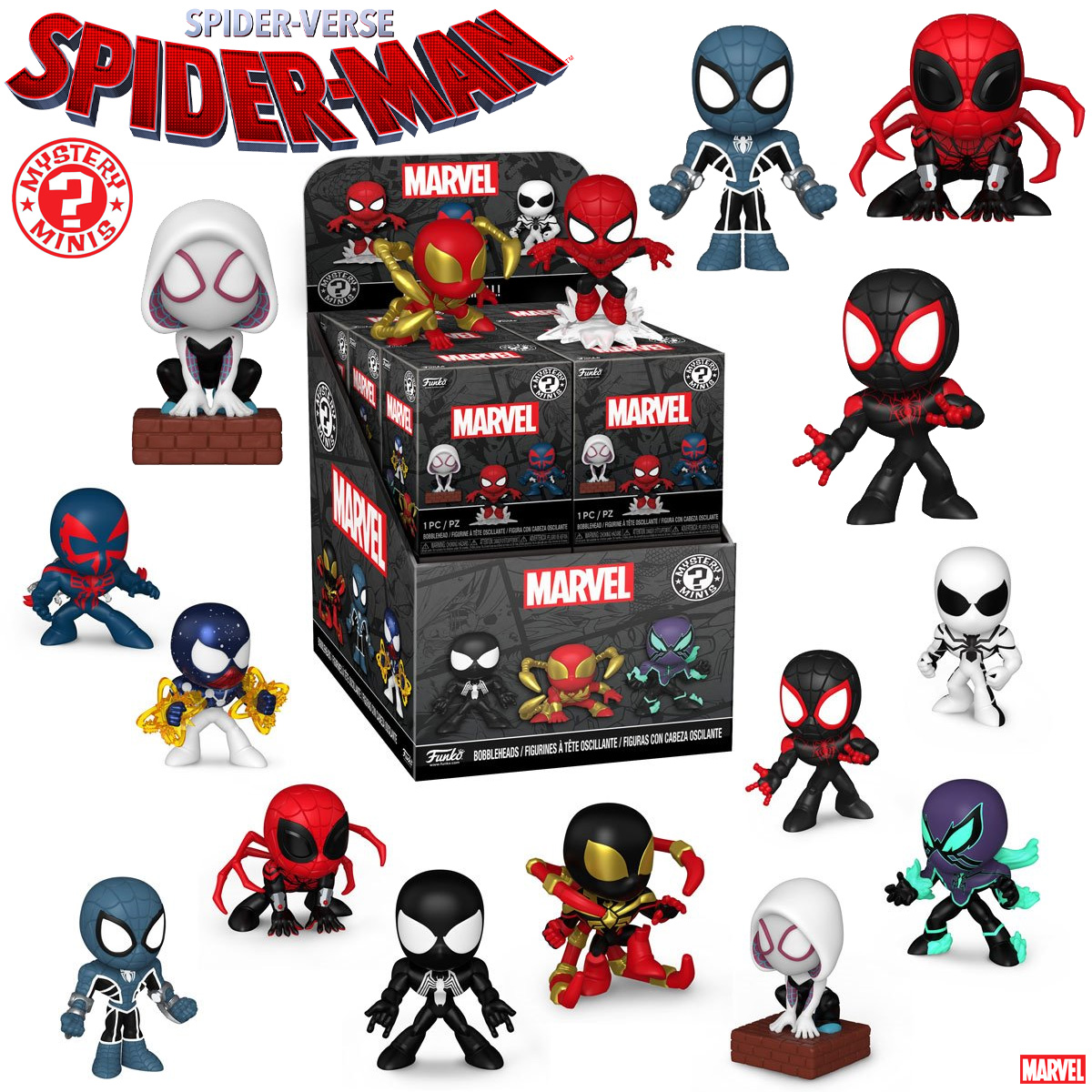 Homem-Aranha Spider-Verse Mystery Minis – Mini-Figuras Funko Marvel Blind-Box