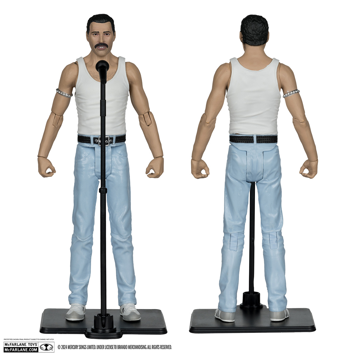 Action Figures Music Maniacs McFarlane: Freddie Mercury (Queen) e Slash (Guns N Roses)