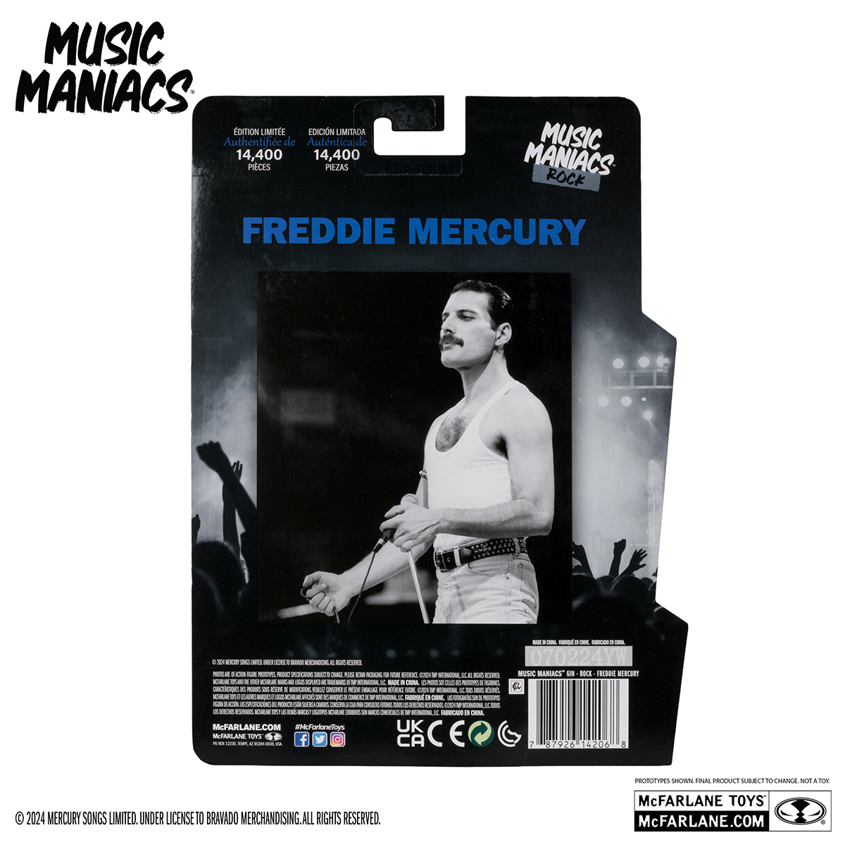 Action Figures Music Maniacs McFarlane: Freddie Mercury (Queen) e Slash (Guns N Roses)