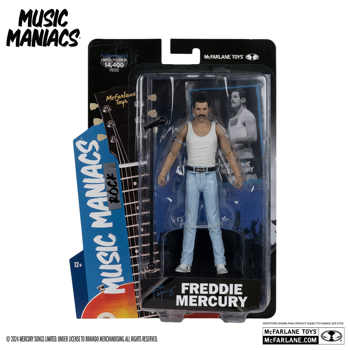 Action Figures Music Maniacs McFarlane: Freddie Mercury (Queen) e Slash (Guns N Roses)