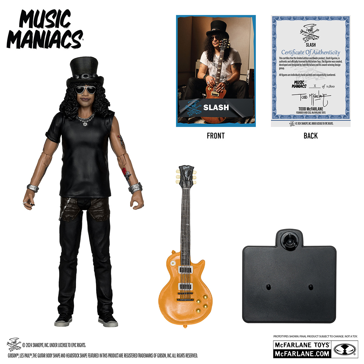 Action Figures Music Maniacs McFarlane: Freddie Mercury (Queen) e Slash (Guns N Roses)