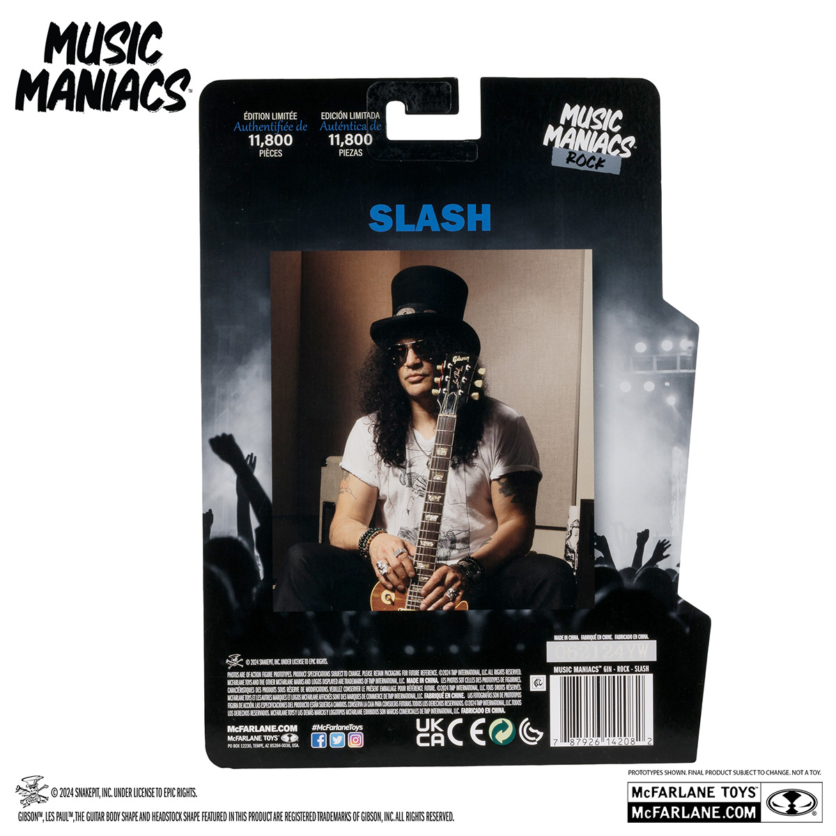 Action Figures Music Maniacs McFarlane: Freddie Mercury (Queen) e Slash (Guns N Roses)